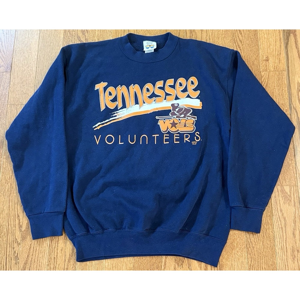 Vtg 20/20 Tennessee Volunteers Sweater Mens L College Football Crewneck Made USA
